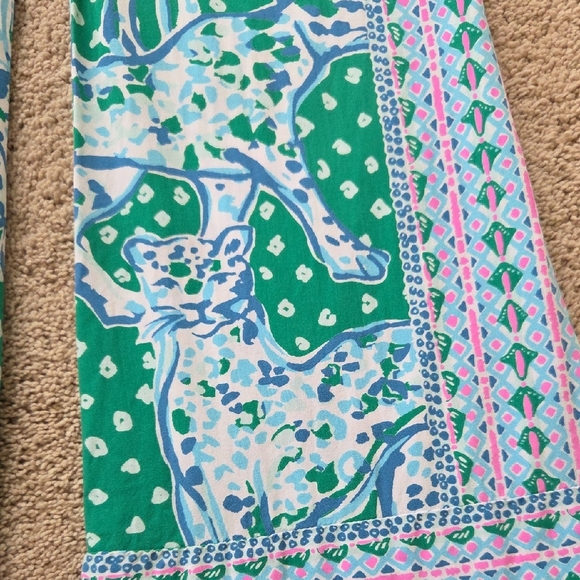 Lilly Pulitzer Bal Harbor Palazzo Pants Emerald Green On The Prowl - Picture 2 of 4